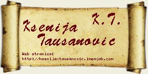 Ksenija Taušanović vizit kartica